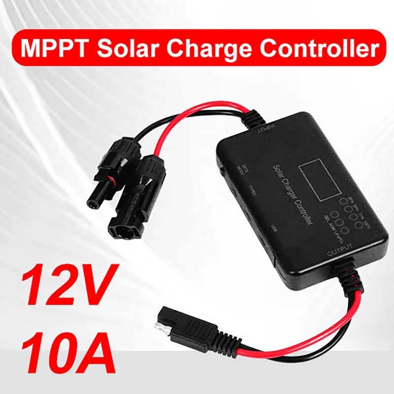 MPPT Solar Charge Controller 10A 12V – USB & Type-C Output Solar Charge Controller QXL