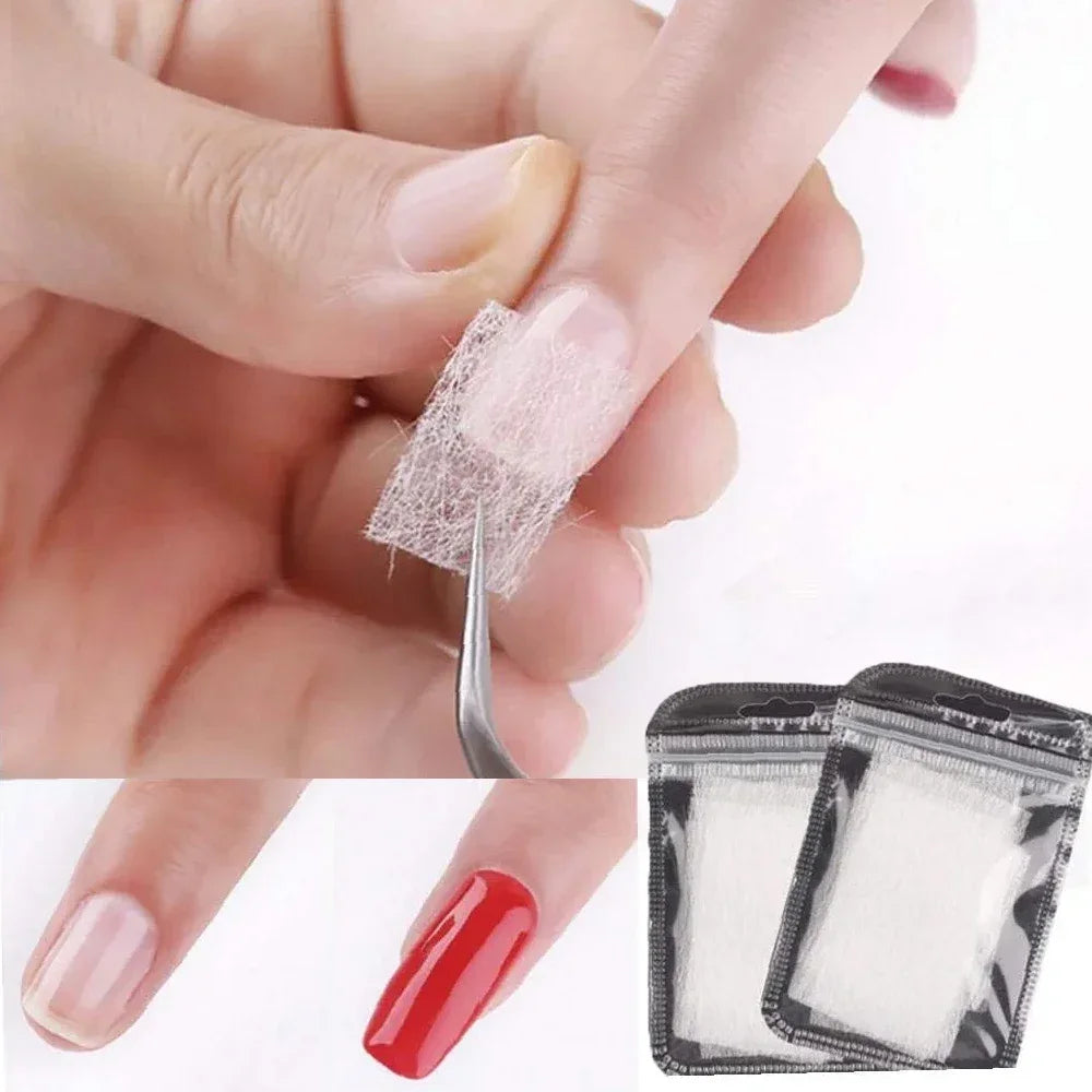 Fiberglass Silk Nail Extension Forms | UV Gel Wrap 10/20/50Pcs Nail Extension Forms QXL