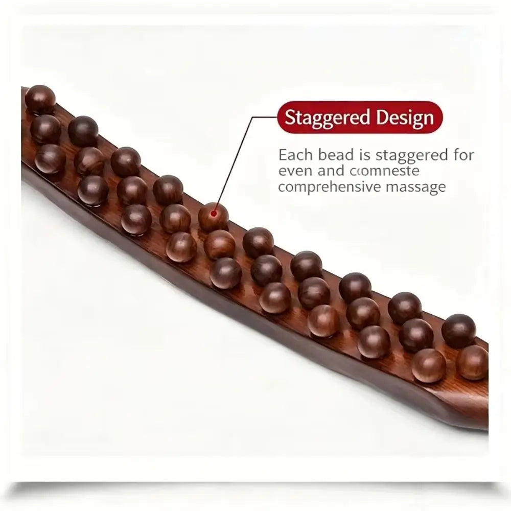 53cm Gua Sha Massage Stick | 59-Bead Back & Neck Massager Body Massage Stick QXL