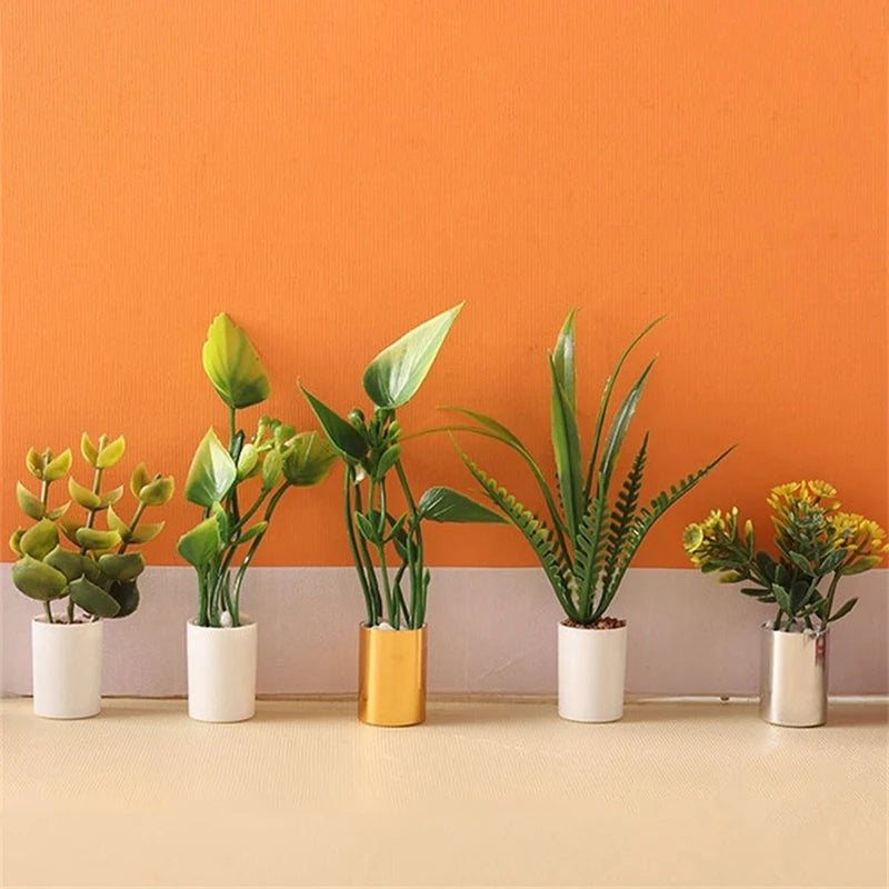 1:12 Dollhouse Miniature Potted Plant Bonsai Resin Decor Dollhouse Miniature QXL