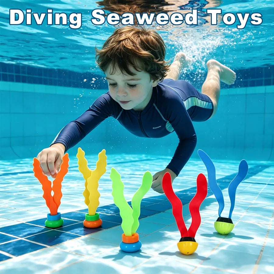 Kids Underwater Diving Seaweed Toys | Pool Training Set 1–6 PCS Pool Diving Toy QXL