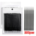 200-Pack Disposable Micro Brushes for Eyelash Extensions Lash Extension Applicators QXL black