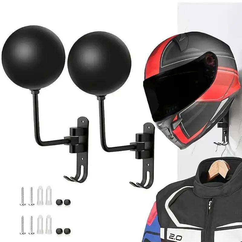 180° Rotatable Wall-Mount Motorcycle Helmet Hook Holder Helmet Wall Hook QXL 2PCS