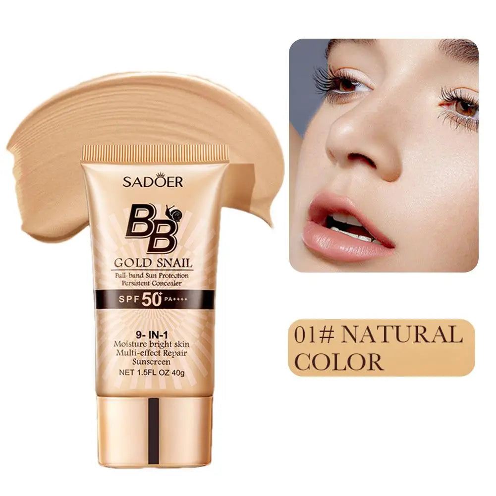 BB Cream SPF50+ Full Coverage Hydrating Tinted Moisturizer BB Cream Foundation QXL 01 Natural