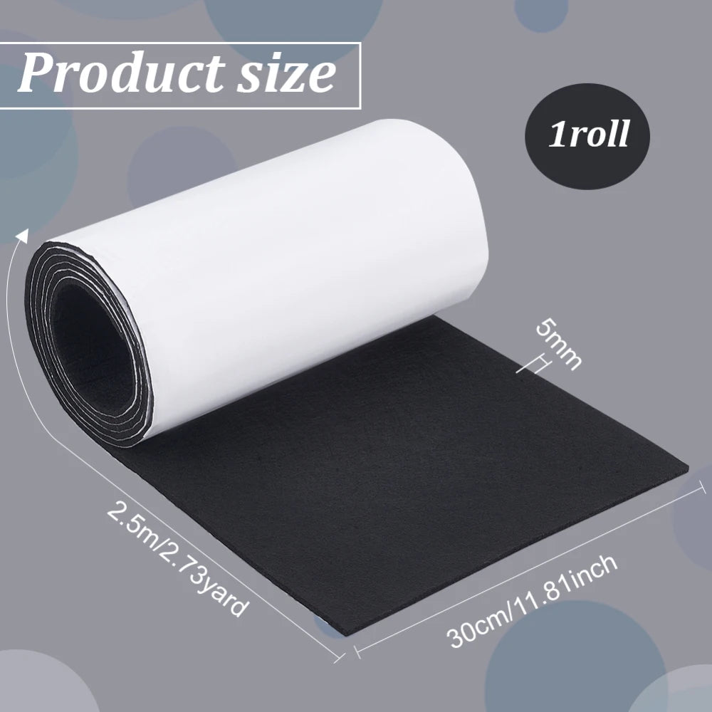 Dark Gray Felt Fabric Roll 10ft×15.75in | Polyester Craft Felt Felt Fabric Roll QXL AECH04-00745