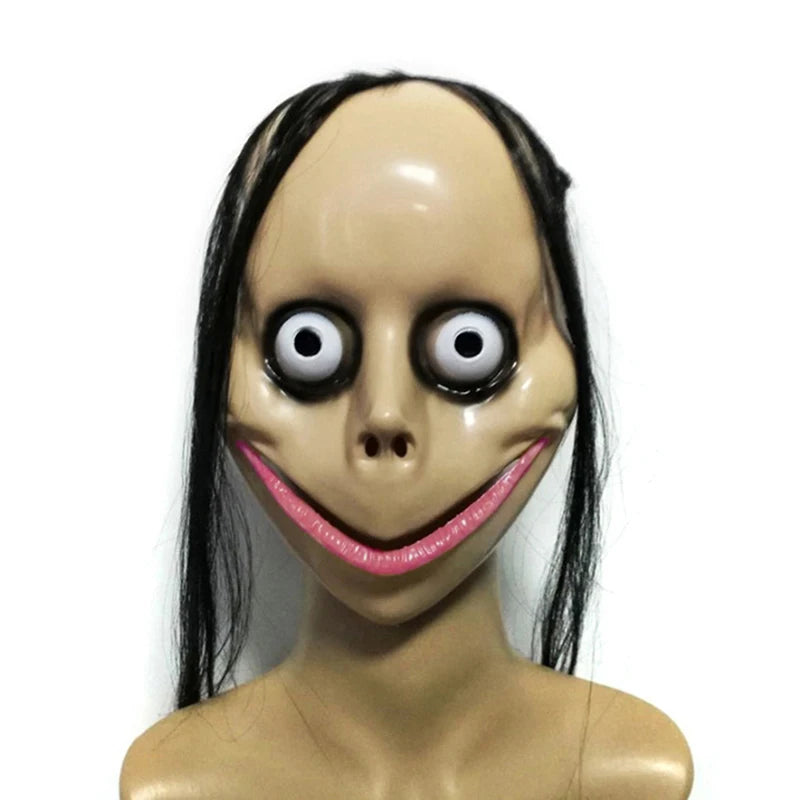 Halloween Long Hair Ghost Mask | Horror Female Cosplay Mask Halloween Costume Mask QXL 1 Pc