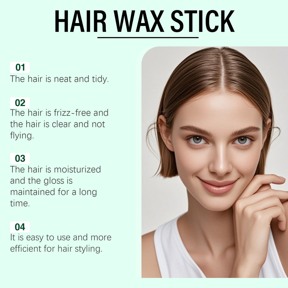 HOEGOA Hair Wax Stick – Anti-Frizz Pomade & Edge Control 75g Hair Wax Stick QXL