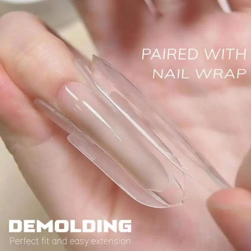 30-Pack Clear Rocket Dual Nail Forms | Reusable Full Cover Molds Dual Nail Forms QXL