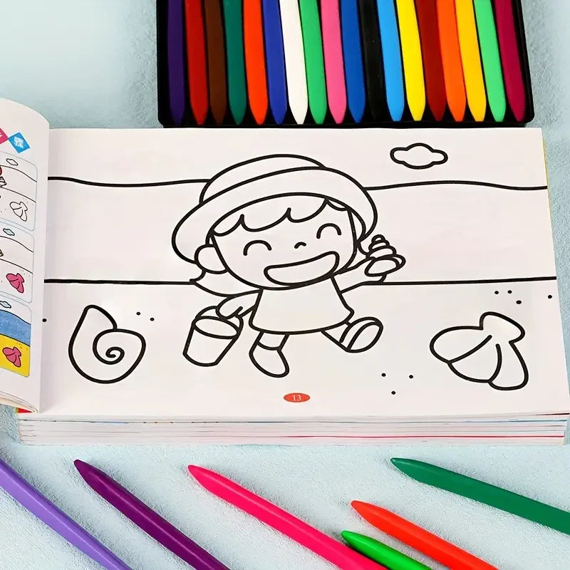 32-Page Kids Coloring & Doodle Activity Book | Chinese Version Kids Activity Book QXL