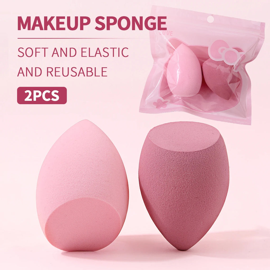 KOSSHOW 2-Pack Wet Makeup Sponge | Foundation & Concealer Set Makeup Sponge Set QXL Pink