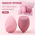 KOSSHOW 2-Pack Wet Makeup Sponge | Foundation & Concealer Set Makeup Sponge Set QXL Pink