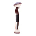 2-Pack Double-Ended Makeup Brush Set | Foundation & Contour Makeup Brush Set QXL Rose gold A