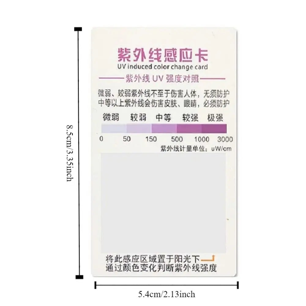Reusable PVC UV Sensor Test Cards | 1/5/10 Pack – Outdoor UV UV Sensor Test Card QXL
