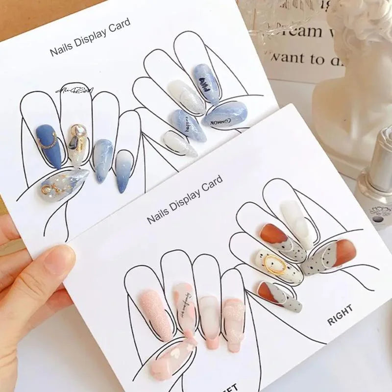 10-Sheet Nail Display Cards | False Nail Tips & Art Storage Nail Display Cards QXL