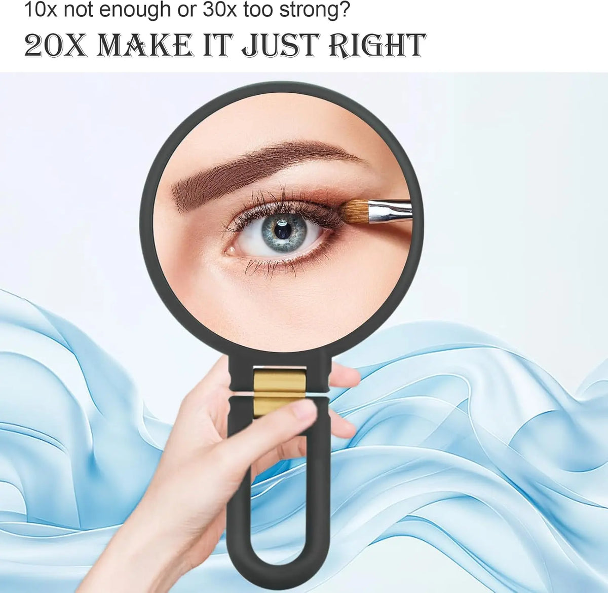 20X/1X Foldable Double-Sided Magnifying Travel Makeup Mirror Magnifying Makeup Mirror QXL