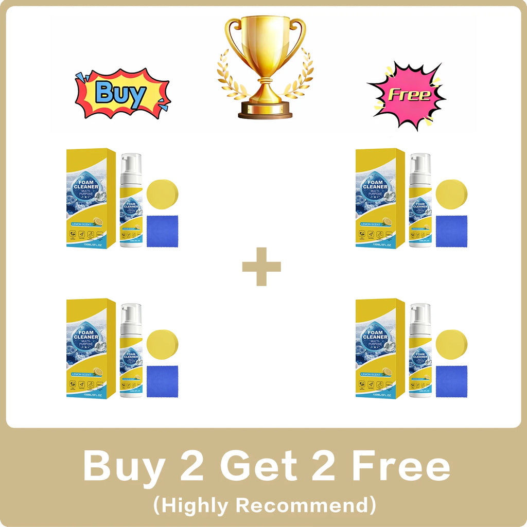 Multi-Purpose Foam Cleaner | Car Interior Deep Clean 150ml Car Foam Cleaner QXL Buy 2 Get 2 Free