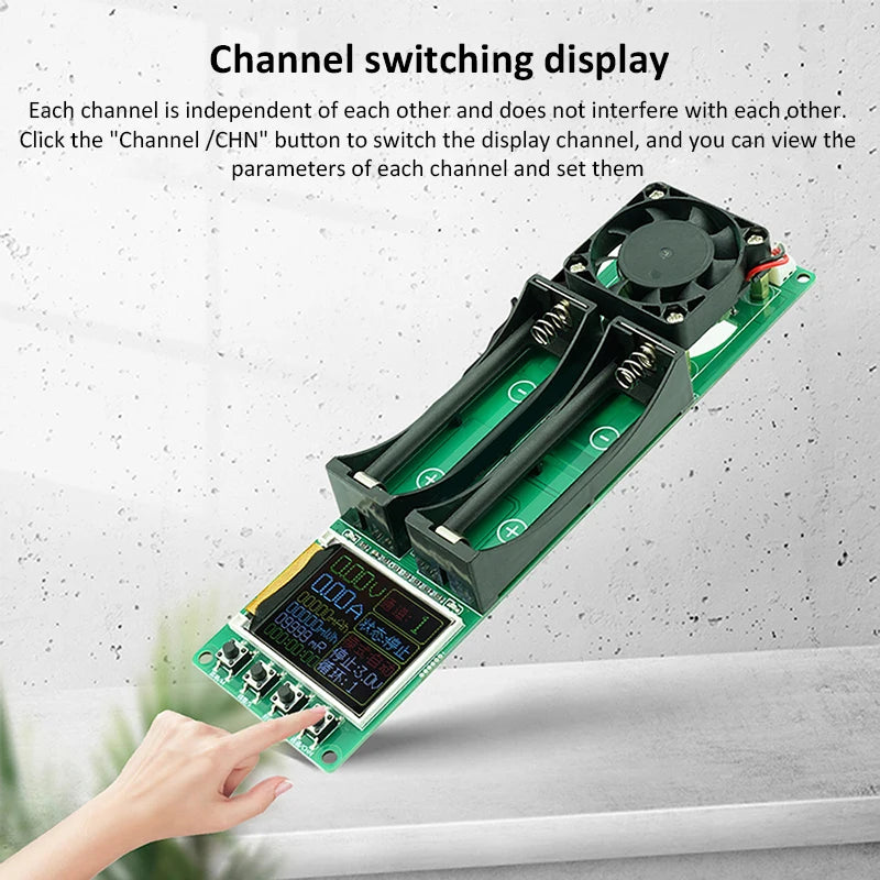 18650 Battery Capacity & Internal Resistance Tester | Type-C Battery Capacity Tester QXL