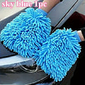 Microfiber Car Wash Glove | Paint-Safe Cleaning Mitt Car Wash Mitt QXL sky blue 1pc