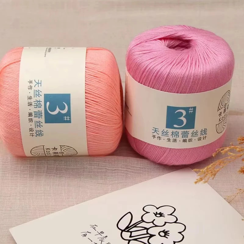 100% Cotton Tencel Lace Thread | Crochet, Knitting & Embroidery Crochet Knitting Yarn QXL