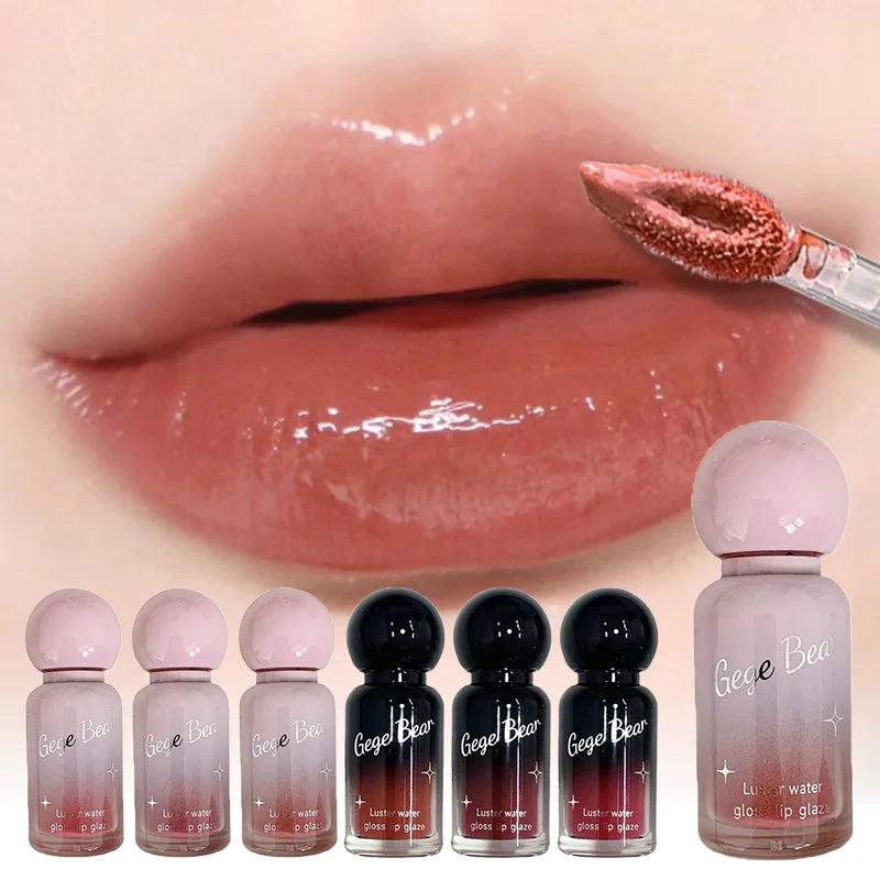 Gege Bear Glass Lip Gloss | Clear Shine & Long-Lasting Lip Gloss QXL