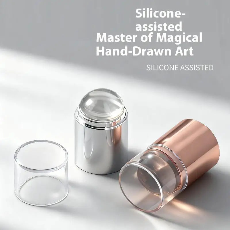 Transparent Silicone Nail Stamp Template & Scraper Set Nail Stamp Template QXL