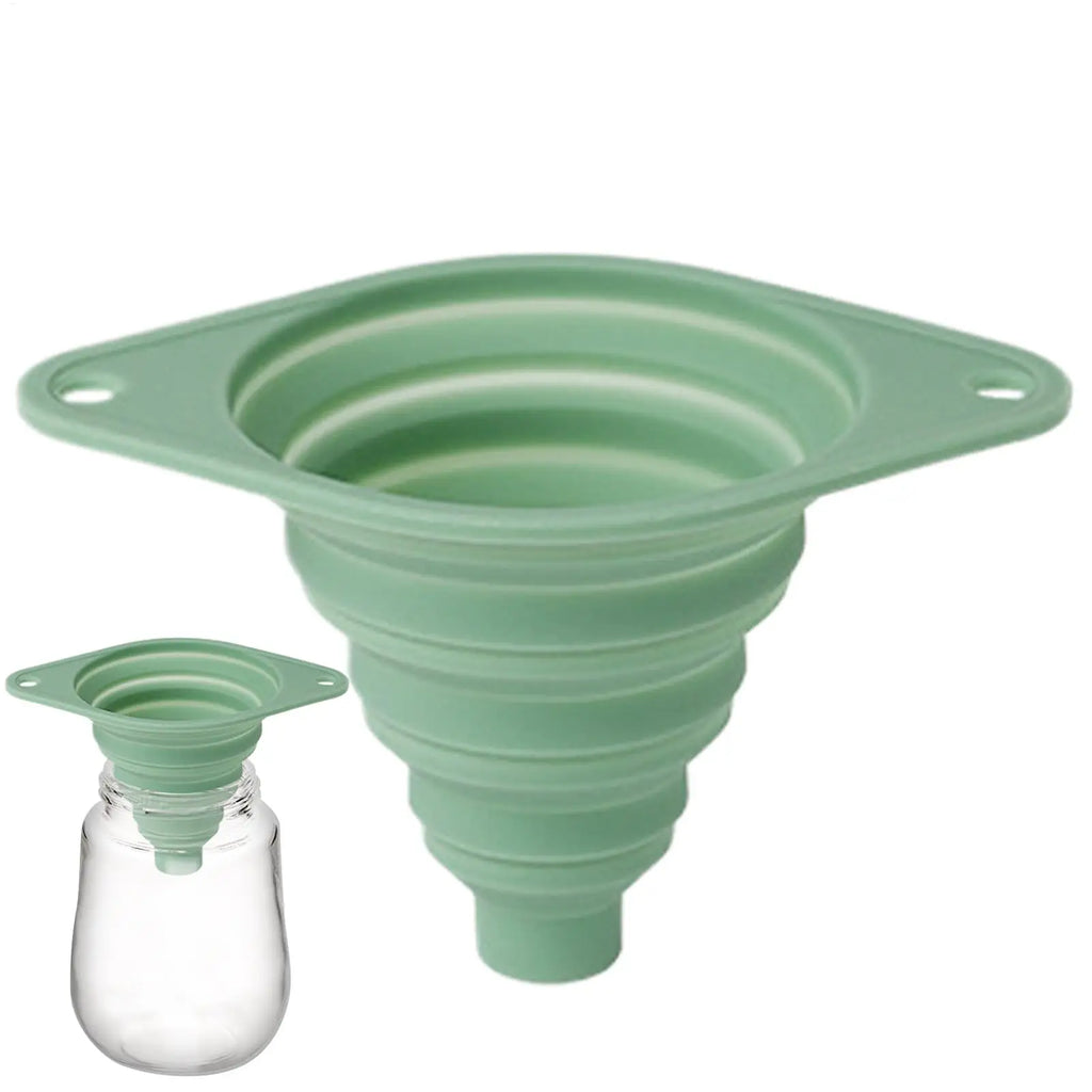 Food-Grade Silicone Folding Funnel | Wide-Mouth Kitchen Kitchen Funnel QXL