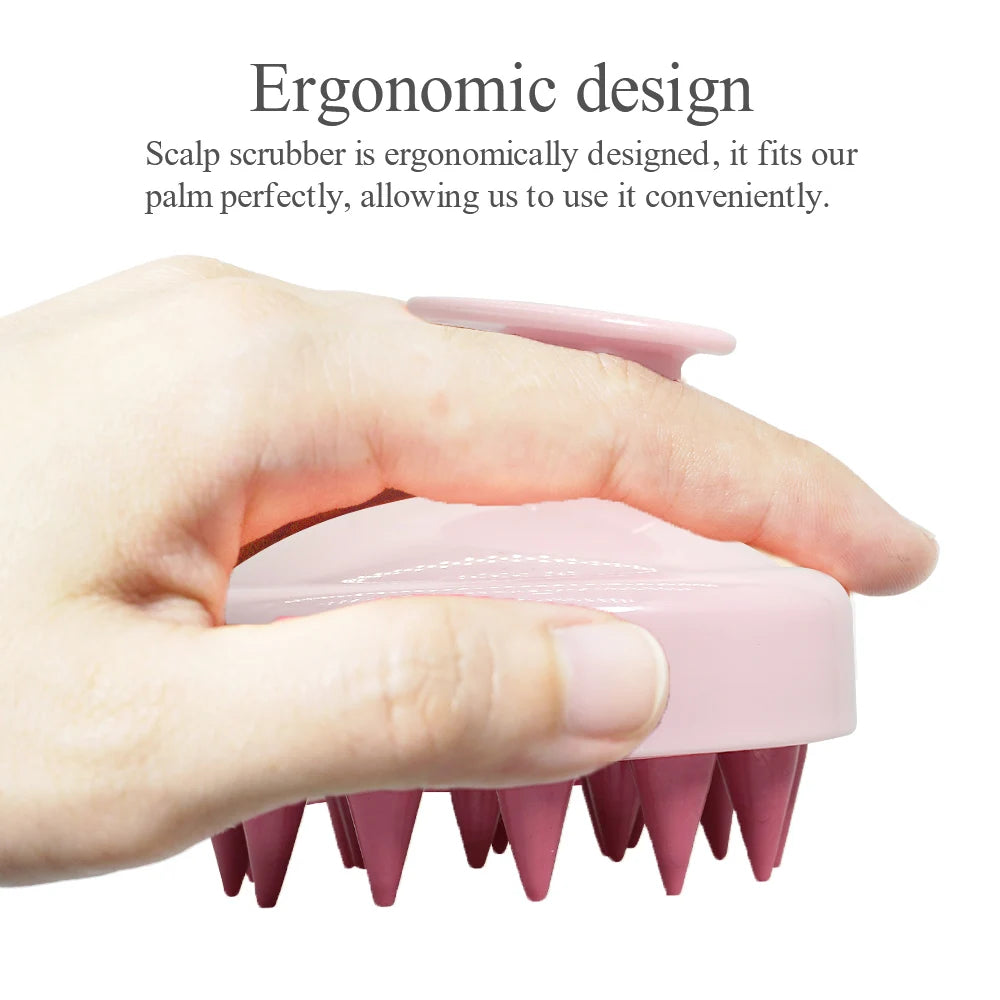 Silicone Scalp Massager Brush | Shampoo Scrubber & Exfoliator Scalp Massage Brush QXL