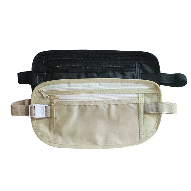Invisible Travel Money Belt | RFID Passport Waist Pouch Travel Money Belt QXL