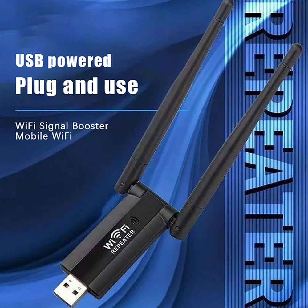 300Mbps USB WiFi Repeater 2.4GHz Wireless Signal Extender WiFi Signal Extender QXL