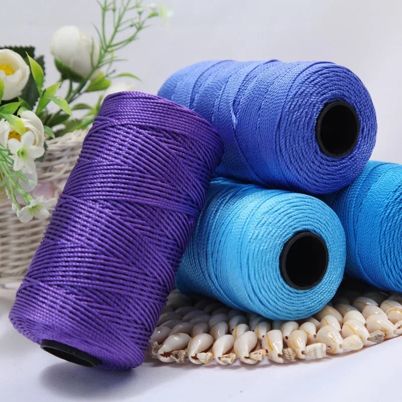 Bright Silk Crochet Thread 1.5mm | DIY Hat, Bag & Doll Yarn Crochet Craft Yarn QXL