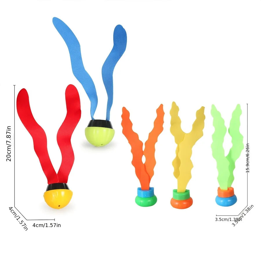 Kids Underwater Diving Seaweed Toys | Pool Training Set 1–6 PCS Pool Diving Toy QXL