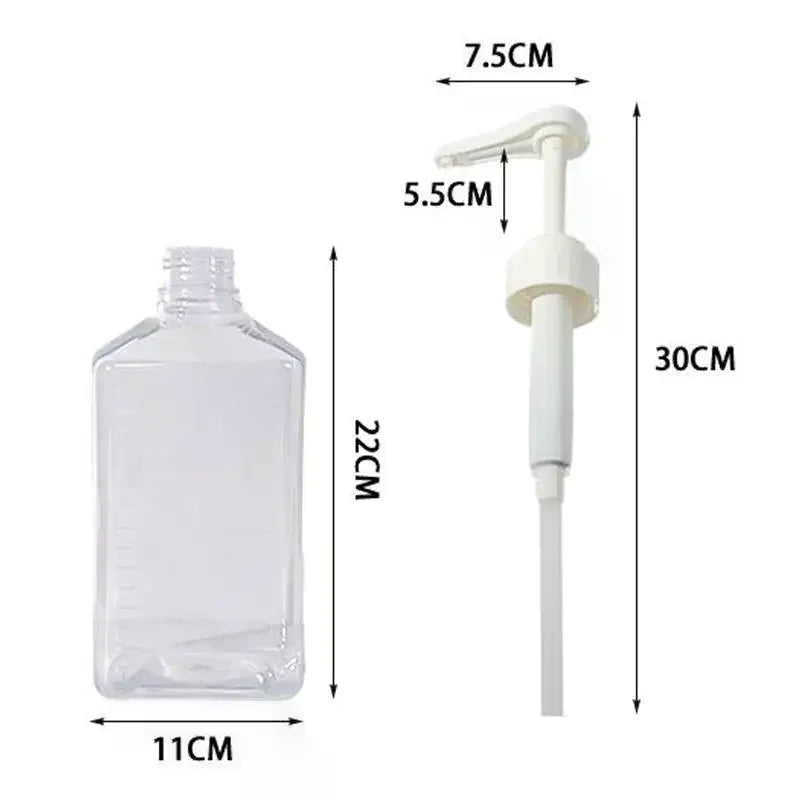 1600ml Honey & Syrup Pump Dispenser Bottle with Scale Liquid Dispenser Bottle QXL