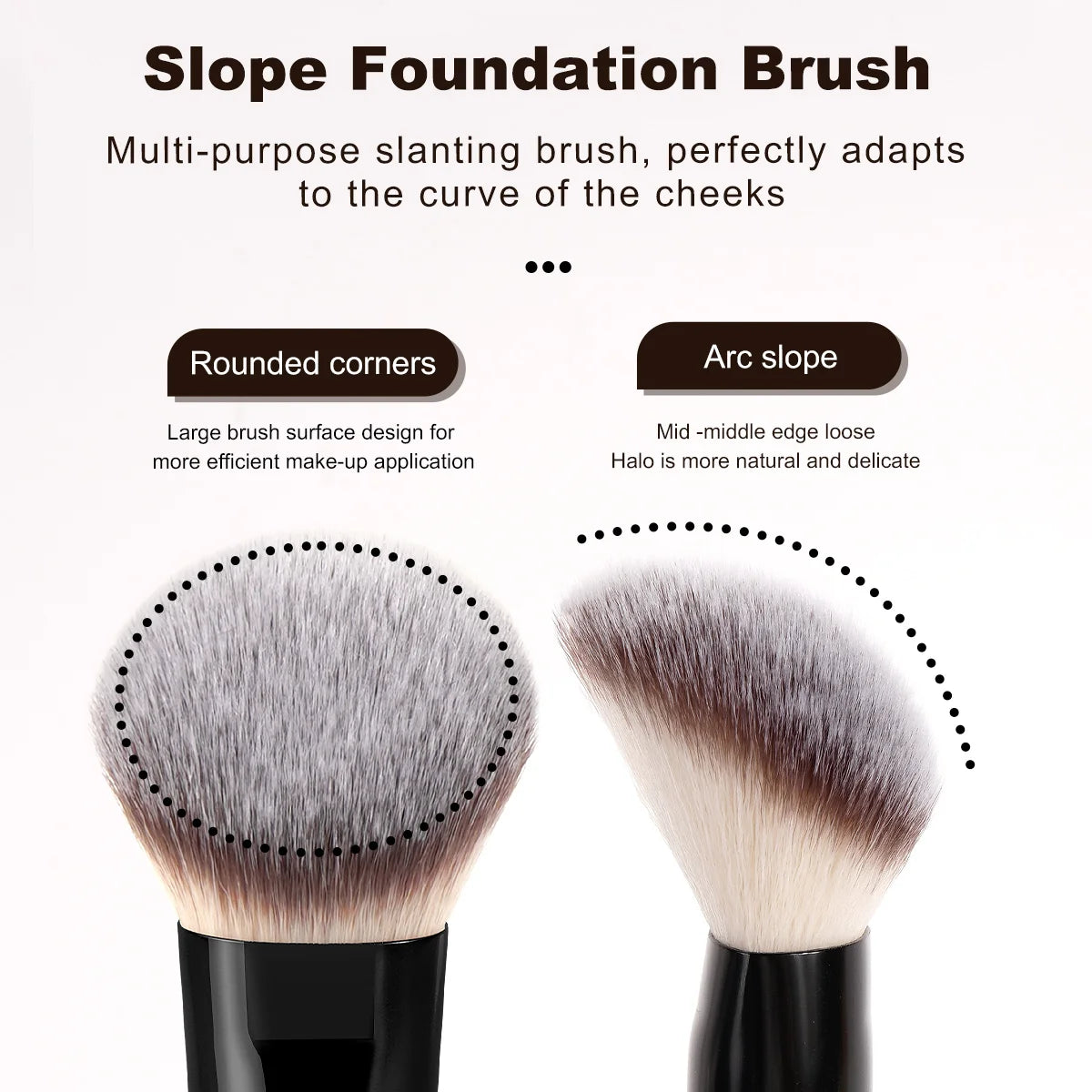 MAANGE 4-Pc Double-Ended Kabuki Makeup Brush Set Makeup Brush Set QXL
