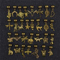 30-Pack Hair Braid Rings | Dreadlock Charm Beads Mixed Styles Hair Braid Charms QXL 30pcs NO.3