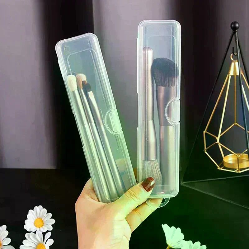 Transparent Makeup Brush & Pencil Organizer with Cover Makeup Brush Organizer QXL