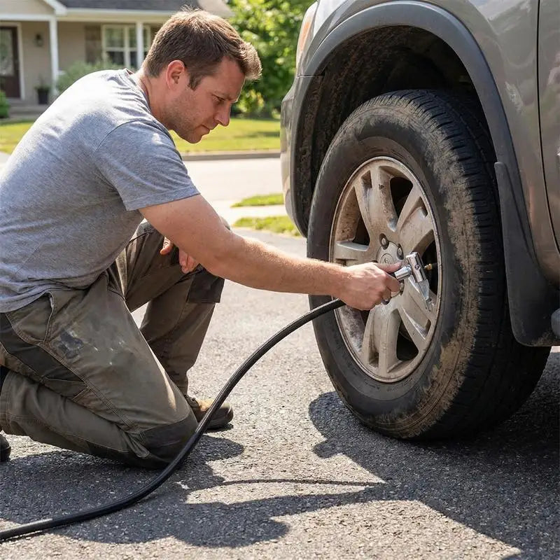 Flexible Tire Air Pump Extension Hose – Car, Bike & Moto Tire Inflation Hose QXL