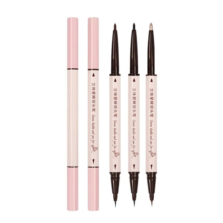 MAXFINE Double Head Liquid Eyeliner | Fine Tip Waterproof Pen Liquid Eyeliner Pen QXL