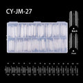 150-Pc Transparent Toe Nail Molds | Half & Full Cover Builder Gel Nail Molds QXL White