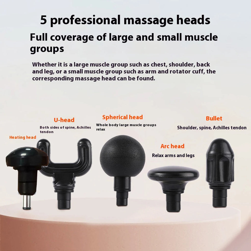 Handheld Acupoint Massager with Hot Compress | Mini Fascia Gun Handheld Massager QXL