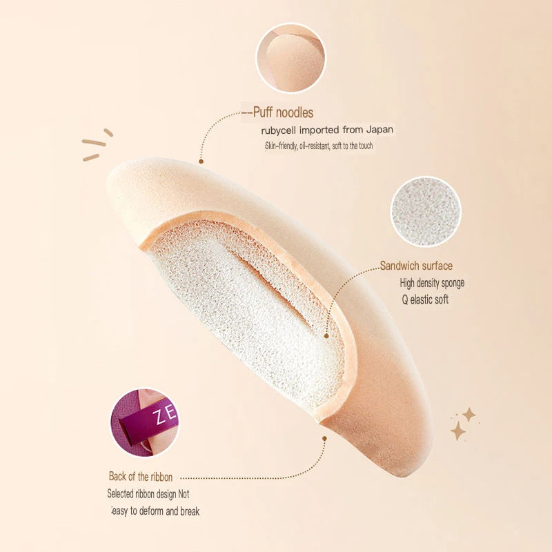 Marshmallow Cushion Powder Puff Dry & Wet Sponge – 4 Pack Makeup Sponge Puff QXL