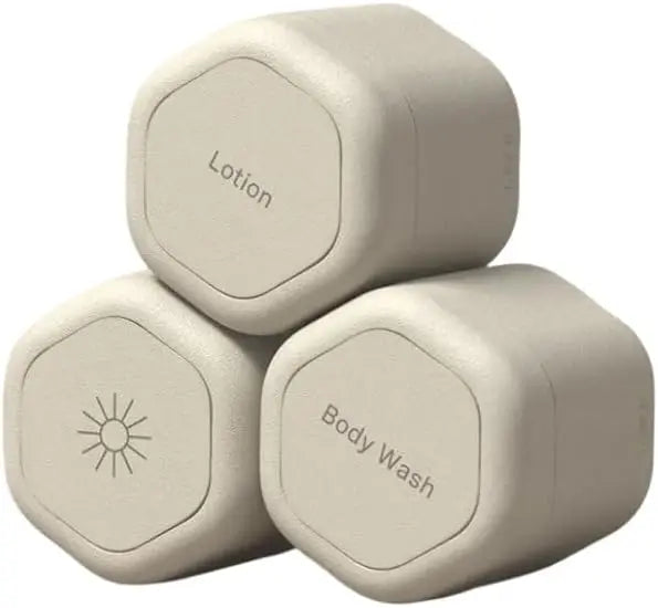3-Pack Magnetic Refillable Travel Capsules | Leak-Proof Jars Travel Capsule Set QXL