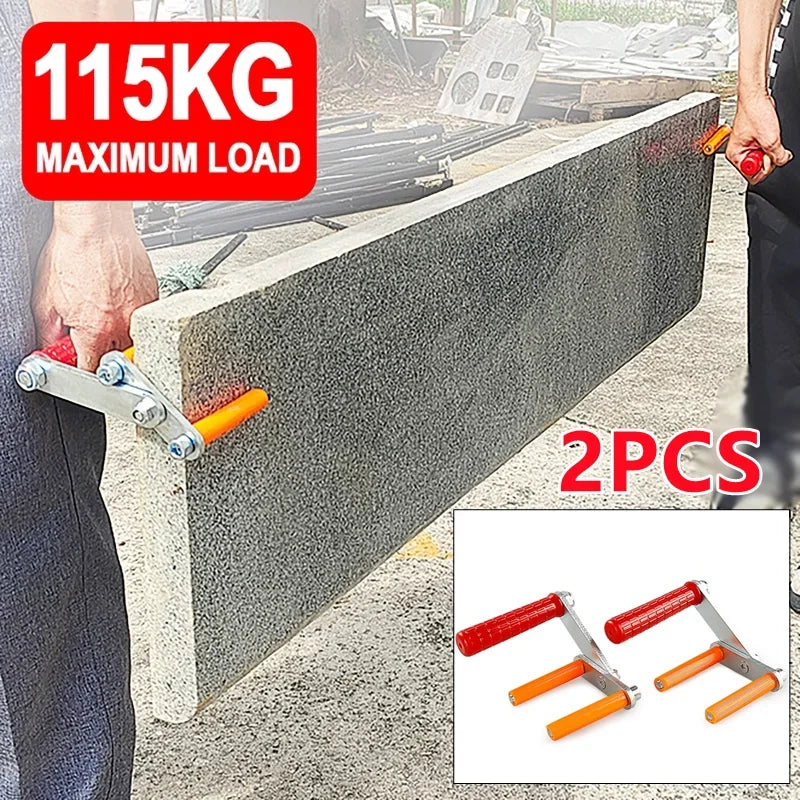 2-Pack 115kg Hand Lift Clamps | Stone, Glass & Marble Carrier Lifting Carry Clamps QXL