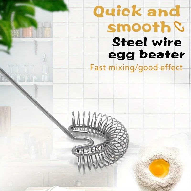 Steel Spring Coil Whisk | Egg Frother & Cream Stirrer Kitchen Whisk QXL