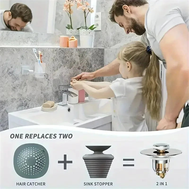 Stainless Steel Pop-Up Drain Stopper | Anti-Odor Sink Filter Drain Stopper QXL