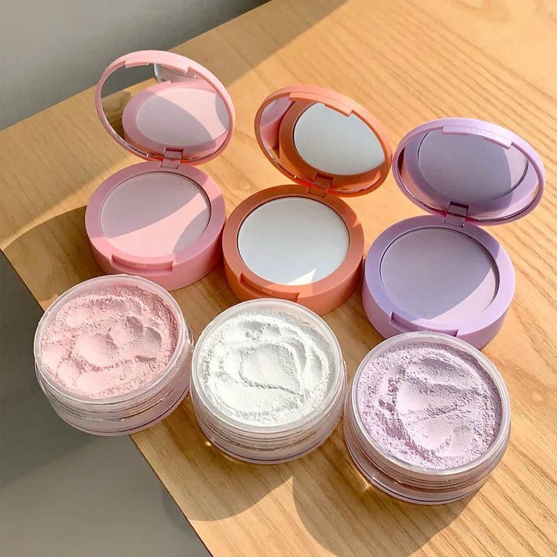 SHAQINUO Translucent Setting Powder | Oil Control & Brightening Setting Powder Compact QXL