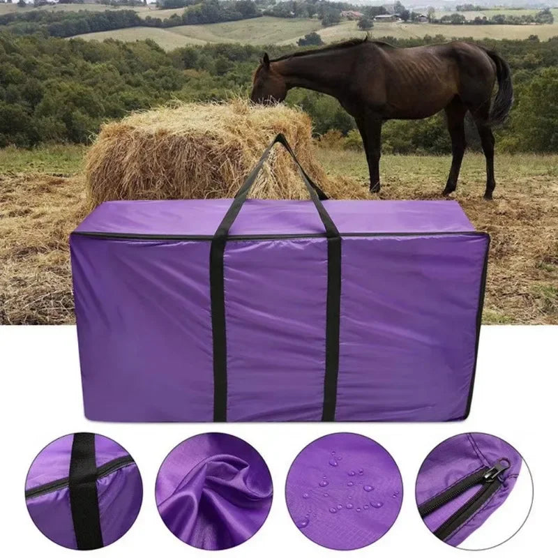 Extra-Large Waterproof Zippered Hay Bale Storage Carrying Bag Hay Bale Storage Bag QXL