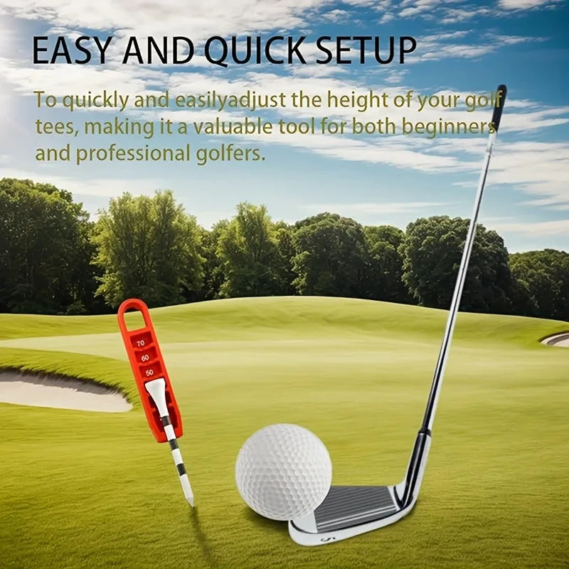 Golf Tee Height Gauge Setter | Adjustable 20–70mm Golf Training Aid QXL