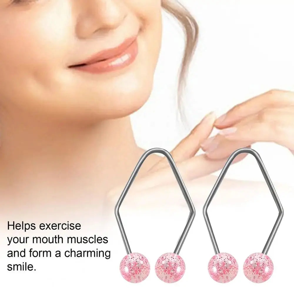 Dimple Maker Trainer for Cheeks | Sequin Alloy Clip Pair Facial Beauty Tool QXL