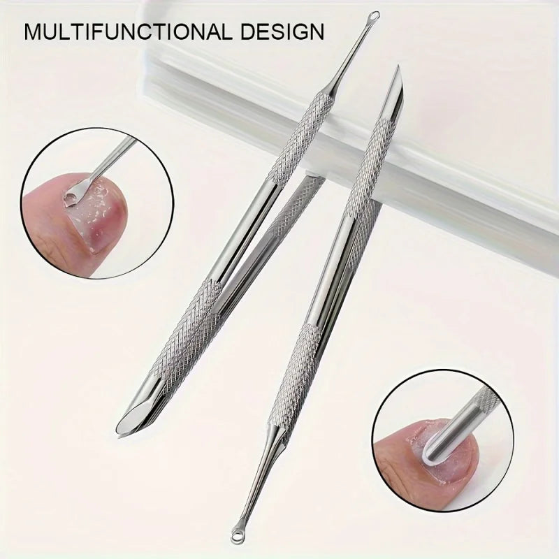 Stainless Steel Cuticle Pusher & Dead Skin Remover | Define Beauty Cuticle Pusher Tool QXL