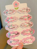 10-Pack Pink Rabbit Hair Clips for Kids | Bangs & Side Clips Kids Hair Clips QXL 10Pcs-Pink
